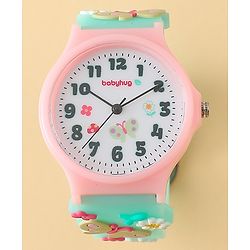 Babyhug  Free Size Analog Watch - Pink & White