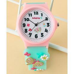 Babyhug  Free Size Analog Watch - Pink & White