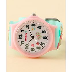 Babyhug  Free Size Analog Watch - Pink & White
