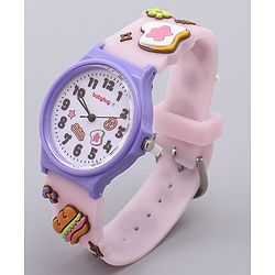 Babyhug  Free Size Analog Watch - Pink & White