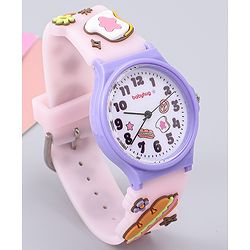 Babyhug  Free Size Analog Watch - Pink & White