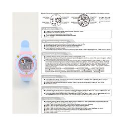 Babyhug Free size Digital Watch - Pink & Blue