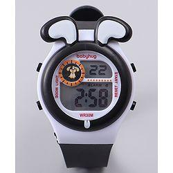 Babyhug Free Size Digital Watch - Black & White