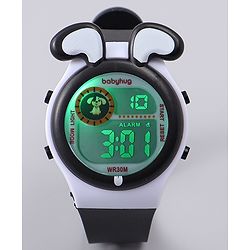 Babyhug Free Size Digital Watch - Black & White