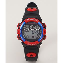 Babyhug  Free Size  Digital Watch - Black & Red