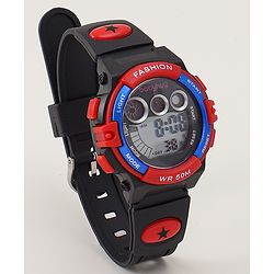 Babyhug  Free Size  Digital Watch - Black & Red
