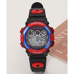 Babyhug  Free Size  Digital Watch - Black & Red