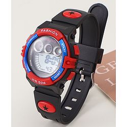 Babyhug  Free Size  Digital Watch - Black & Red