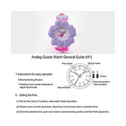 Babyhug Free Size Floral Shaped Analog Watch With Butterfly Applique - Dark Pink