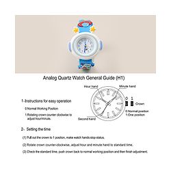 Babyhug Free Size Analog Watch With Space Theme Applique - Blue
