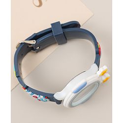 Babyhug Free Size Analog Watch With Space Theme Applique - Blue
