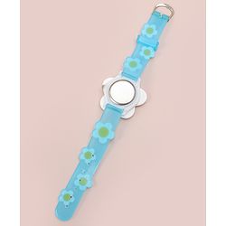 Babyhug Free Size Analog Watch With Floral Applique - Blue