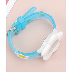 Babyhug Free Size Analog Watch With Floral Applique - Blue