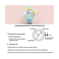 Babyhug Free Size Analog Watch With Unicorn Applique - Blue