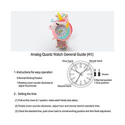 Babyhug Free Size Analog Watch With Unicorn Applique - Blue