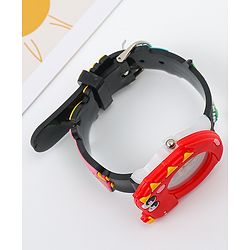 Babyhug Free Size Analog Watch With Dino Applique - Black
