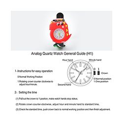 Babyhug Free Size Analog Watch With Dino Applique - Black