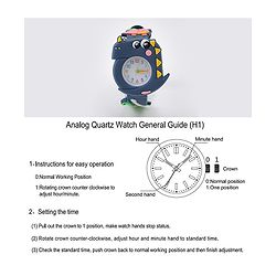 Babyhug Free Size Analog Watch With Dino Applique - Black