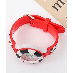 Babyhug Free Size Analog Watch With Football Applique - Red