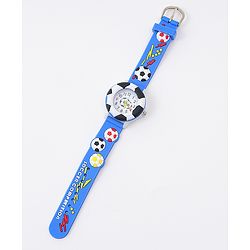 Babyhug Free Size Analog Watch With Football Applique - Red