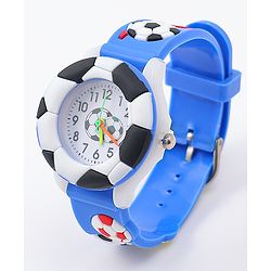 Babyhug Free Size Analog Watch With Football Applique - Red