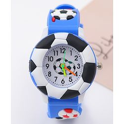 Babyhug Free Size Analog Watch With Football Applique - Red