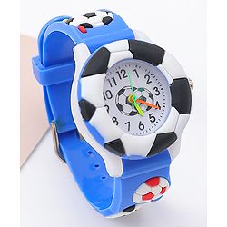 Babyhug Free Size Analog Watch With Football Applique - Red