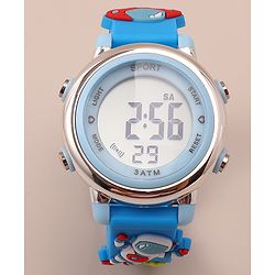 Babyhug Free Size Digital Watch With Space Theme Applique - Blue
