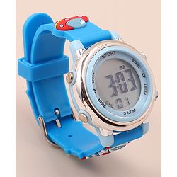 Babyhug Free Size Digital Watch With Space Theme Applique - Blue