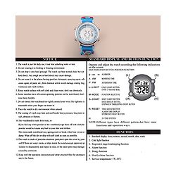 Babyhug Free Size Digital Watch With Space Theme Applique - Blue