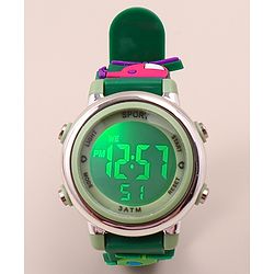 Babyhug Free Size Digital Watch With Space Theme Applique - Blue