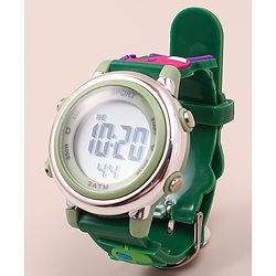 Babyhug Free Size Digital Watch With Space Theme Applique - Blue