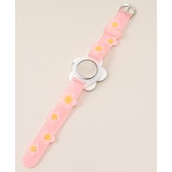 Babyhug Free Size Analog Watch With Floral Applique - Blue