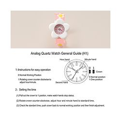 Babyhug Free Size Analog Watch With Floral Applique - Blue