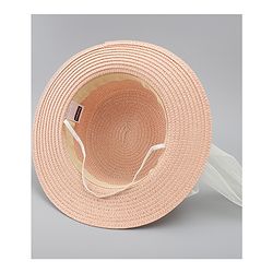 Babyhug Straw Hat With Floral Applique Pink - Diameter 17 cm
