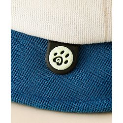 Babyhug Bucket Hat with Bear & Ear Applique Blue - Diameter 16 cm