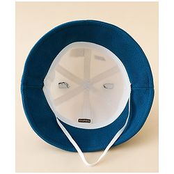 Babyhug Bucket Hat with Bear & Ear Applique Blue - Diameter 16 cm