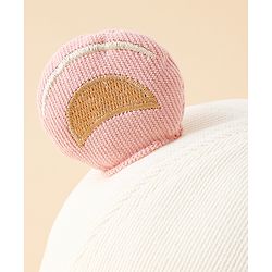 Babyhug Bucket Hat with Bear & Ear Applique Blue - Diameter 16 cm
