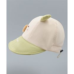Babyhug Baseball Cap with Ear Applique & Embroidery Light Blue - Diameter 16 cm