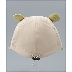 Babyhug Baseball Cap with Ear Applique & Embroidery Light Blue - Diameter 16 cm