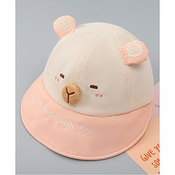 Babyhug Baseball Cap with Ear Applique & Embroidery Light Blue - Diameter 16 cm