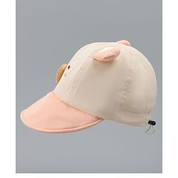 Babyhug Baseball Cap with Ear Applique & Embroidery Light Blue - Diameter 16 cm