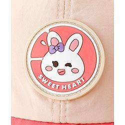 Babyhug Baseball Cap with Ear Applique & Patch Detailing Pink - Diameter 16 cm