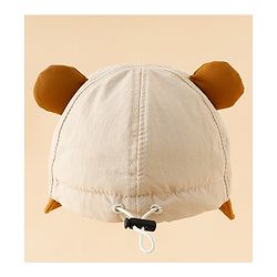 Babyhug Baseball Cap with Ear Applique & Patch Detailing Pink - Diameter 16 cm