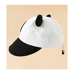 Babyhug Baseball Cap with Ear Applique & Patch Detailing Pink - Diameter 16 cm