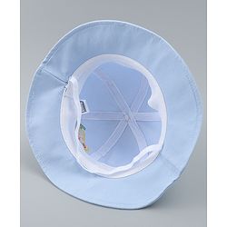 Babyhug 100% Cotton Bucket Hat with Fruit Embroidery & Applique Light Blue - Diameter 16 cm