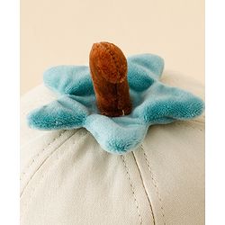 Babyhug Cotton Bucket Hat with Fruit Embroidery & Applique Light Blue - Diameter 16 cm
