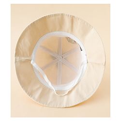 Babyhug Cotton Bucket Hat with Fruit Embroidery & Applique Light Blue - Diameter 16 cm