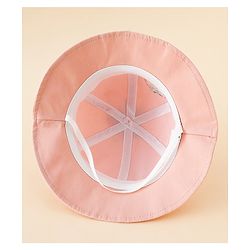 Babyhug Cotton Bucket Hat with Fruit Embroidery & Applique Light Blue - Diameter 16 cm