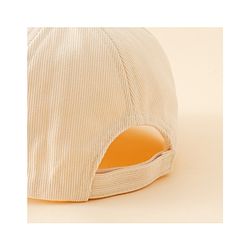 Babyhug Baseball Cap with Bear Embroidery & Ear Applique Beige - Diameter 17 cm